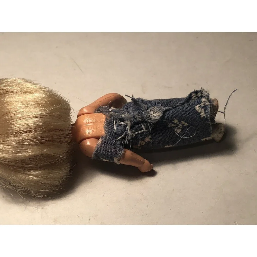 Vintage Mattie Puddle Kiddies Doll 4” Blond 1967 Mexico